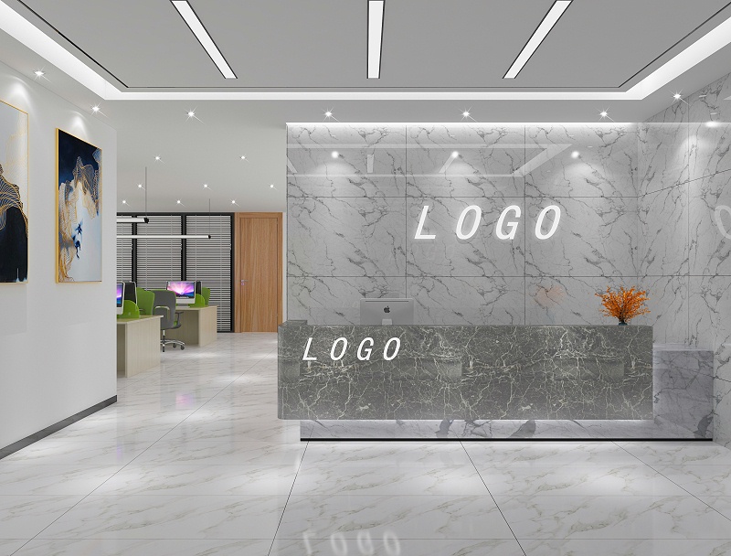 深圳辦公室裝修-前臺(tái)設(shè)計(jì)效果圖-文豐裝飾