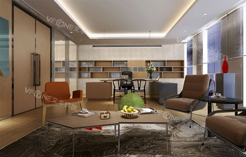 辦公室中式裝修效果圖