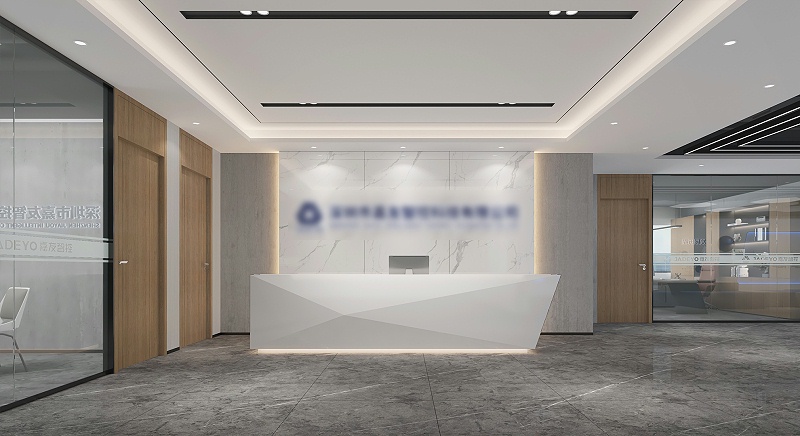 辦公室前廳設(shè)計(jì)效果圖-文豐裝飾