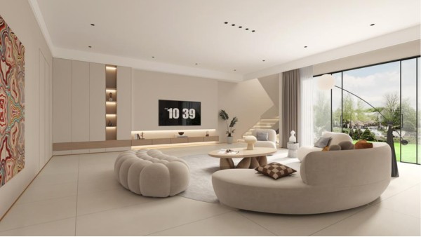 奶油風(fēng)室內(nèi)空間設(shè)計(jì)，慵懶與高級(jí)感并存，入門即被征服！