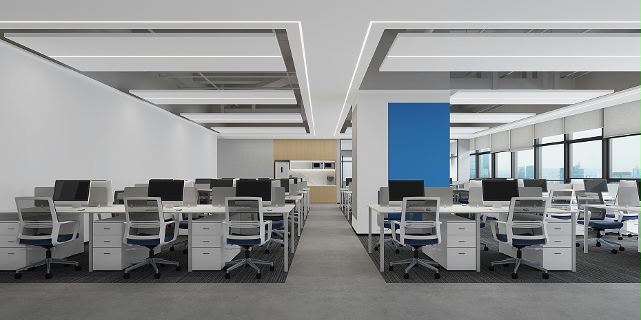 辦公區(qū)設(shè)計裝修效果圖-深圳文豐裝飾