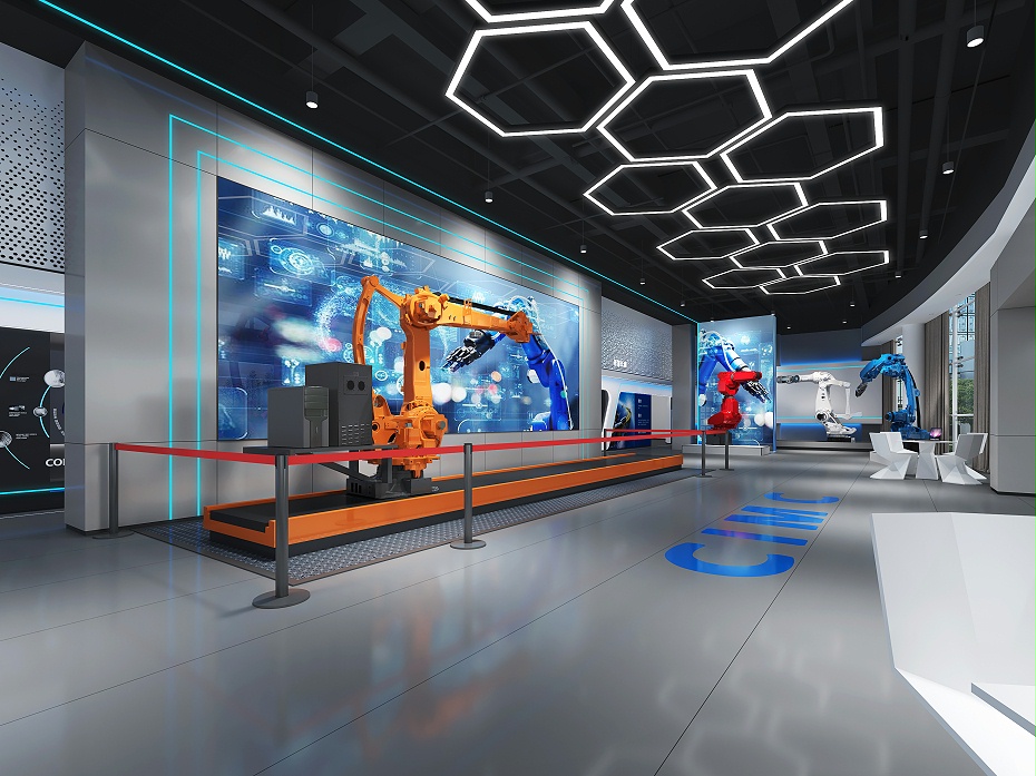 辦公展廳設(shè)計效果圖-文豐裝飾