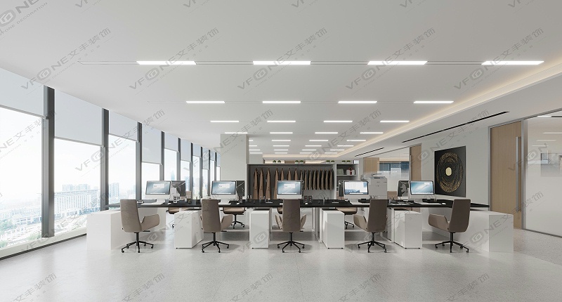 開放辦公區(qū)設計效果圖
