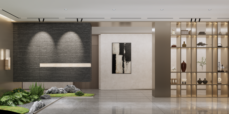 電梯廳辦公室裝修設(shè)計-文豐裝飾