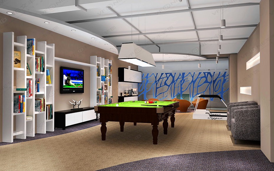 娛樂室設(shè)計(jì)效果圖-文豐裝飾